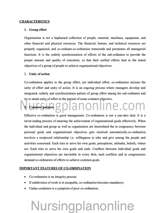 NOTES ON CO-ORDINATION, SYSTEM APPROACH , COMMUNITY AUDIT AND SANCTION - Nursing Plan Online