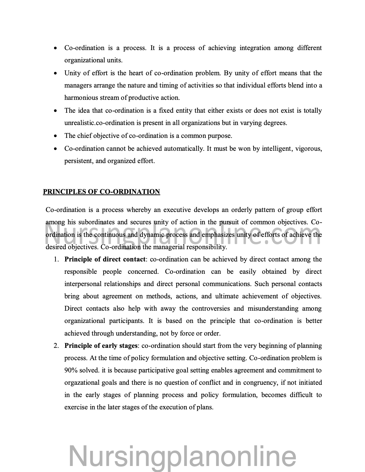 NOTES ON CO-ORDINATION, SYSTEM APPROACH , COMMUNITY AUDIT AND SANCTION - Nursing Plan Online