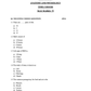 QUESTION PAPER- ANATOMY AND PHYSIOLOGY