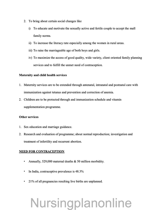 NOTES ON FAMILY WELFARE SERVICE AND COUNSELING