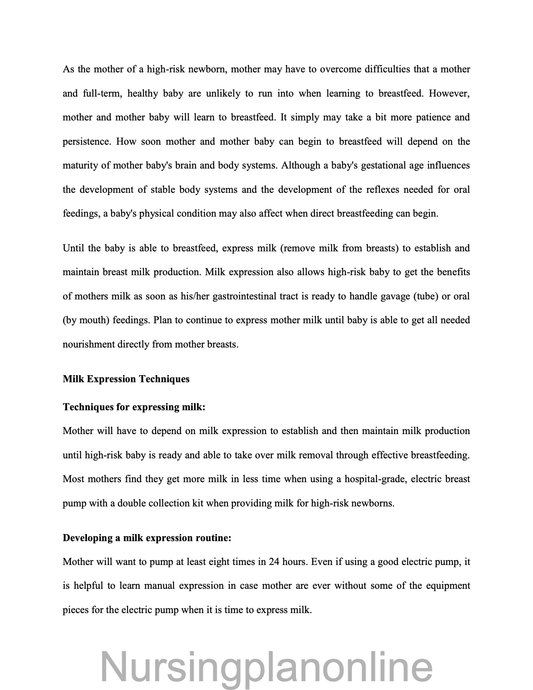 NOTES- FEEDING OF HIGH RISK NEONATES