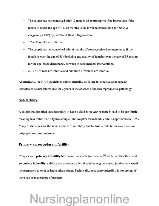 NOTES- INFERTILITY