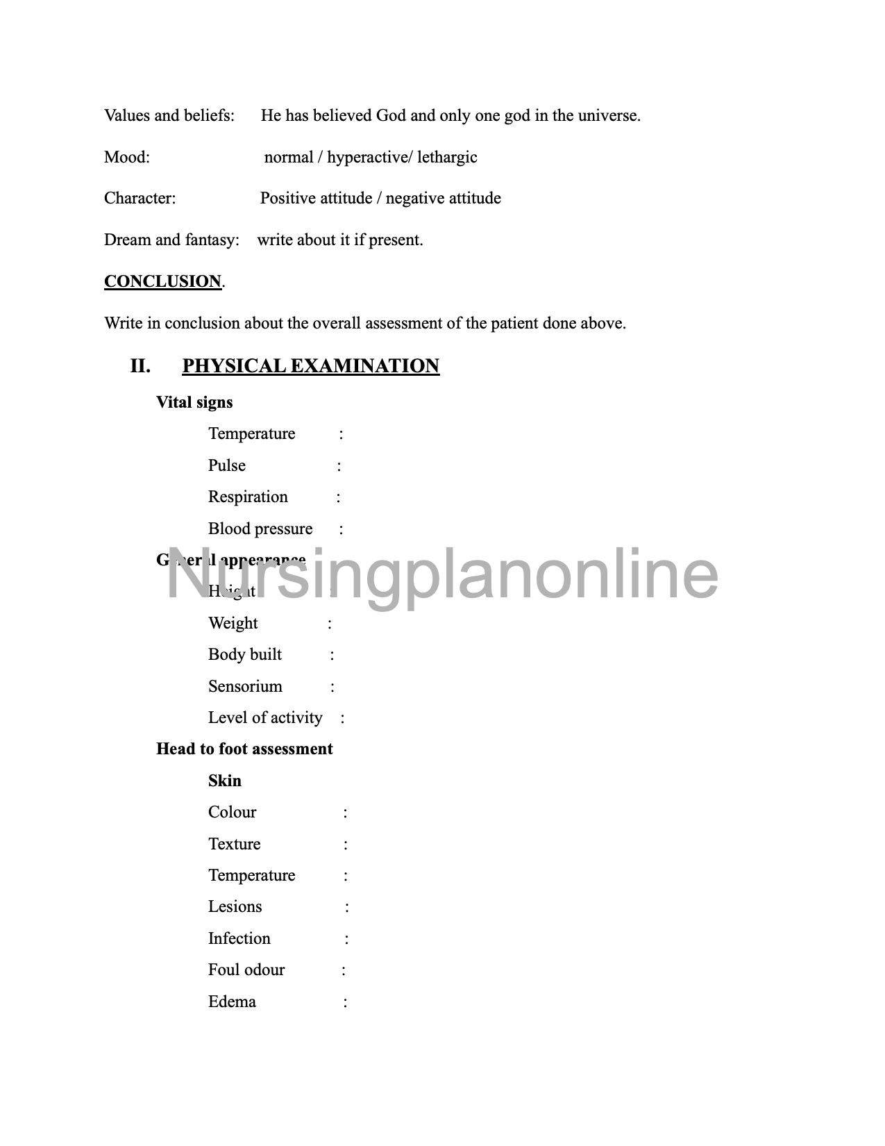 NURSING CARE PLAN- VASCULAR DEMENTIA - Nursing Plan Online